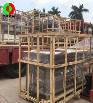 河南客戶訂購(gòu)的大批蔬果清洗處理生產(chǎn)線順利出貨交付客戶！