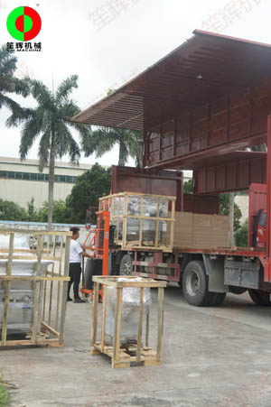 一批蔬果加工設(shè)備順利完工，裝車交付客戶！